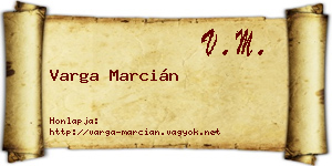 Varga Marcián névjegykártya
