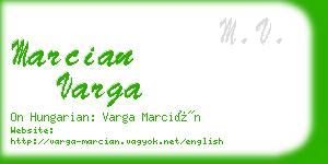 marcian varga business card